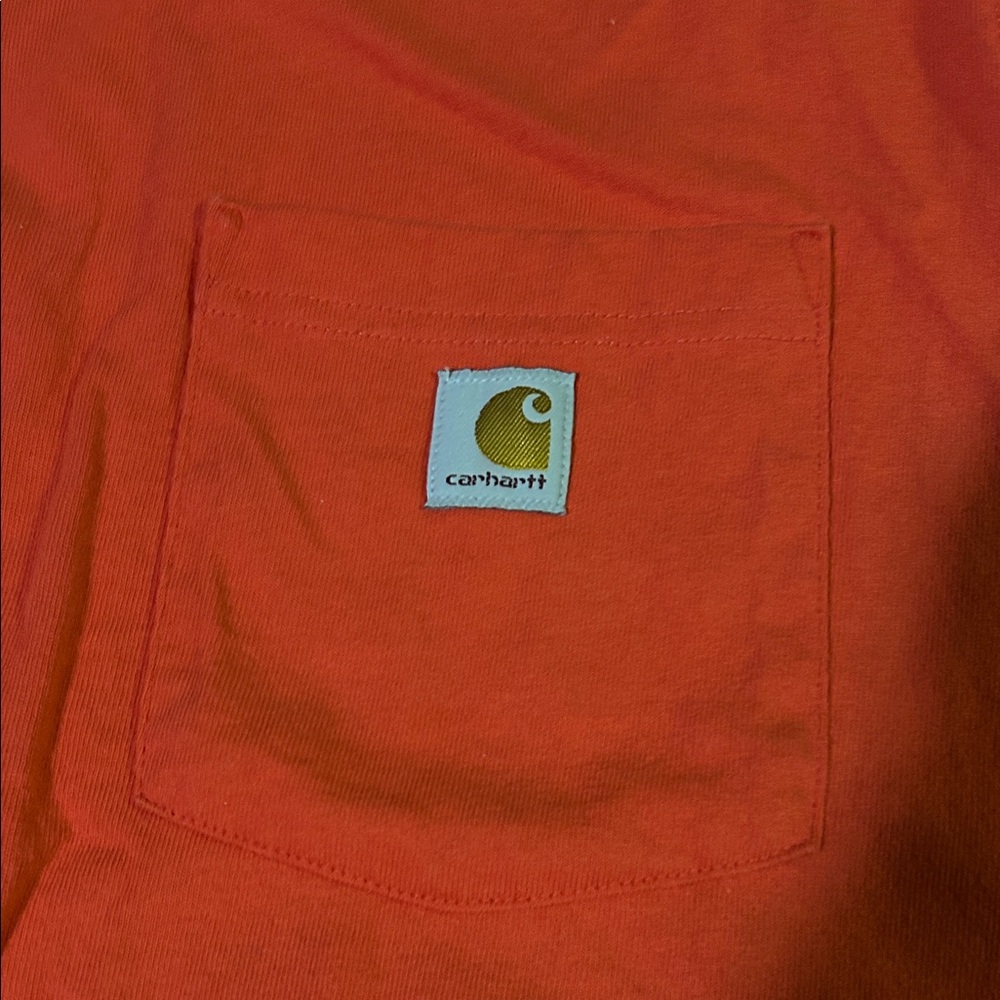 Carhartt Vibrant Orange Tee with Pocket - Picture 2 of 3